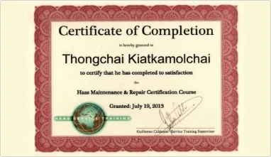 machine tech Certificates