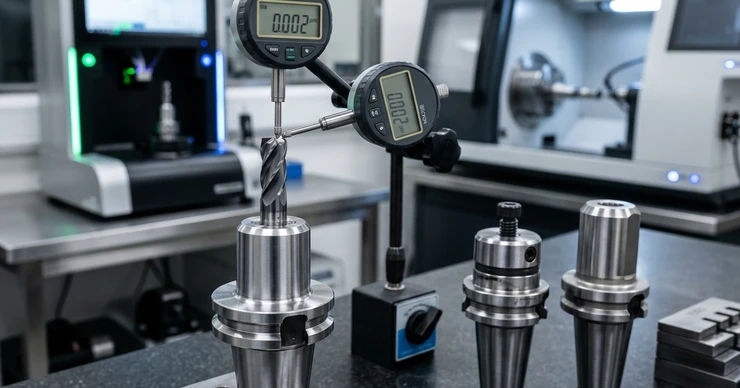 ระบบหัวจับเครื่องมือตัด (Tool Holder Systems): ความสำคัญของการถ่วงสมดุลและความเยื้องศูนย์ (Balancing and Runout)