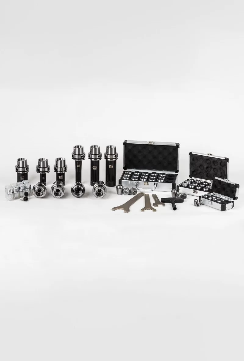 10-Piece, HSK63A ER Collet Chuck Toolholder Kit, TSC