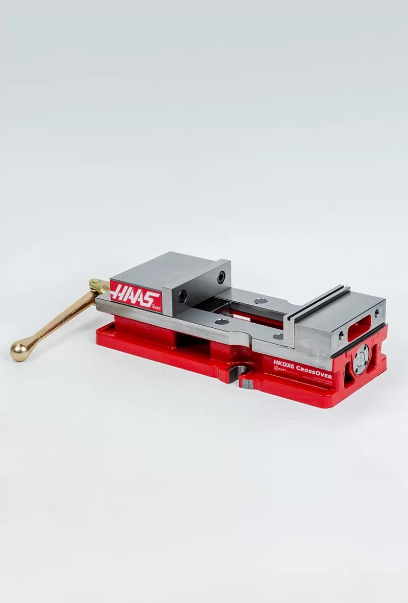 6 (150mm) Single-Station Fixed-Jaw Vise, 9 (230mm) Opening, Flange Style, Haas Workholding by Kurt