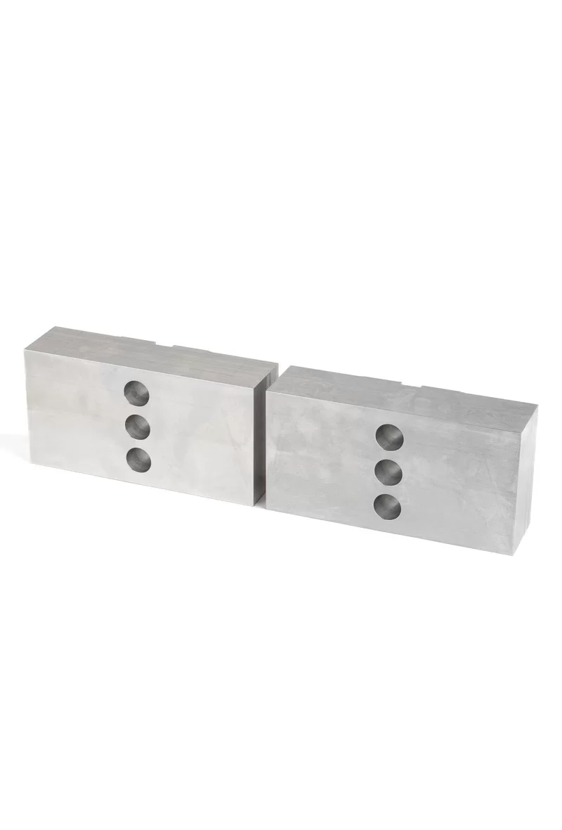 Aluminum 8 (200mm) Machinable Self-Centering Hydraulic Vise Jaws - Haas 10 (250mm) Chuck Vise