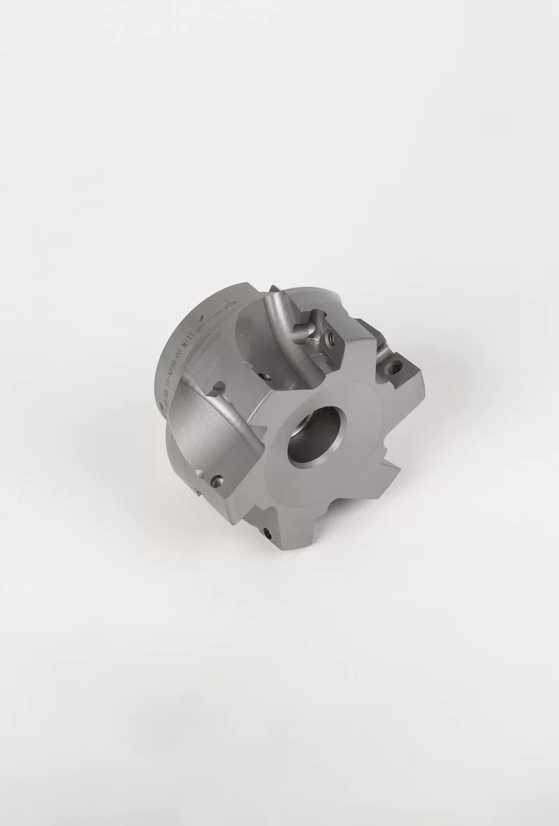 HAPN, 2-1/2" Diameter Shell Mill, 3/4" Pilot Bore x 90° Lead Angle, 6 Inserts (Parallelogram), Positive/Negative Geometry