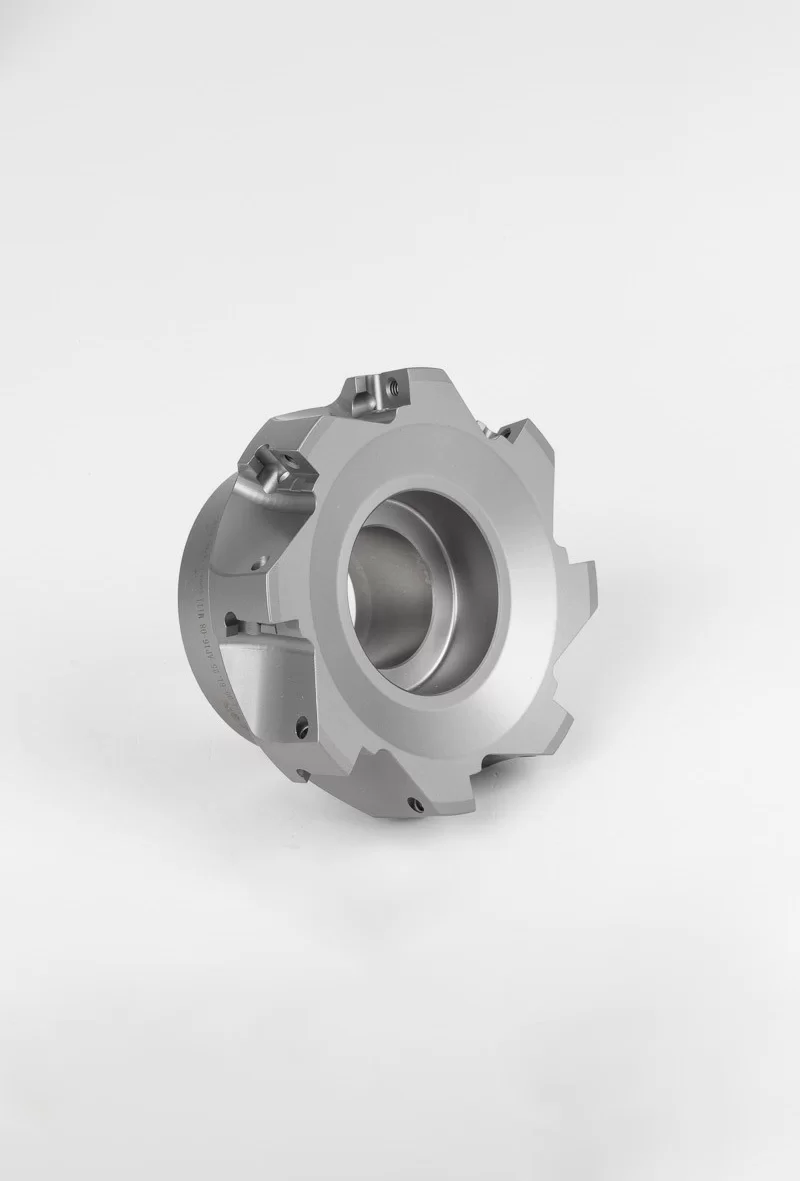 HAPN, 4" Diameter Shell Mill, 1-1/4" Pilot Bore x 90° Lead Angle, 8 Inserts (Parallelogram), Positive/Negative Geometry