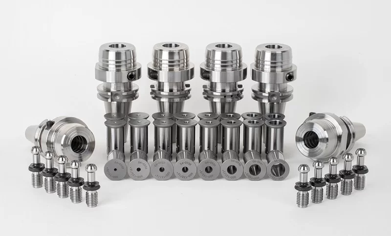 6-Piece, CT40 Hydraulic Milling Chuck and Collet Kit, TSC