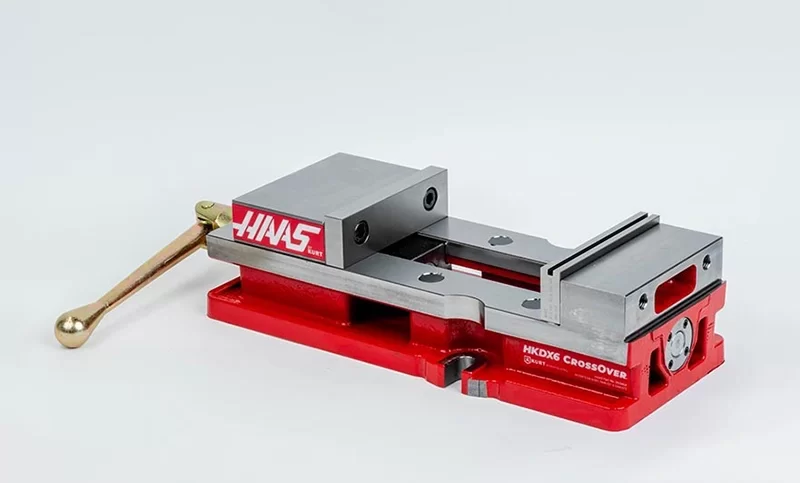 6 (150mm) Single-Station Fixed-Jaw Vise, 9 (230mm) Opening, Flange Style, Haas Workholding by Kurt