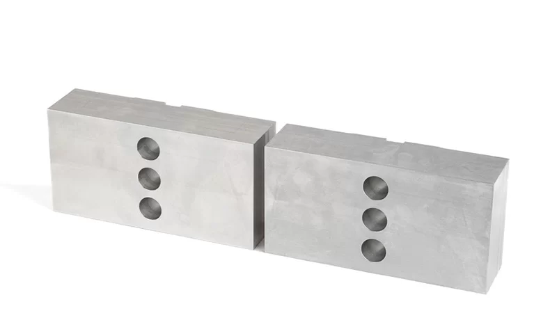 Aluminum 8 (200mm) Machinable Self-Centering Hydraulic Vise Jaws - Haas 10 (250mm) Chuck Vise