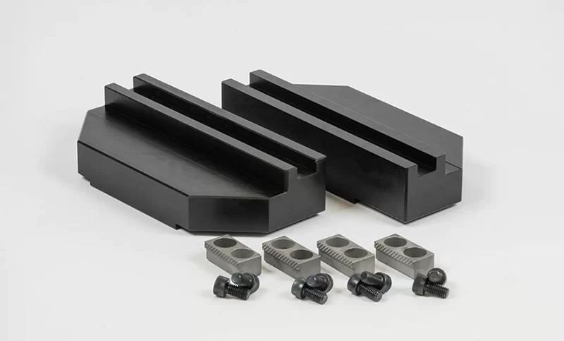 Hard Steel 130mm (5) Non-Machinable Self-Centering Vise Insert Jaws