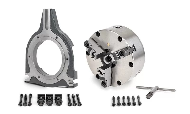 8"(200mm) 3-Jaw Chuck to Mill Table Adapter Plate Kit, Flat