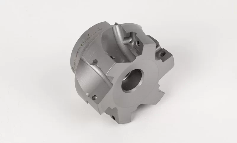 HAPN, 2-1/2" Diameter Shell Mill, 3/4" Pilot Bore x 90° Lead Angle, 6 Inserts (Parallelogram), Positive/Negative Geometry