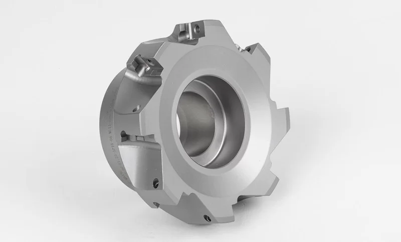 HAPN, 4" Diameter Shell Mill, 1-1/4" Pilot Bore x 90° Lead Angle, 8 Inserts (Parallelogram), Positive/Negative Geometry