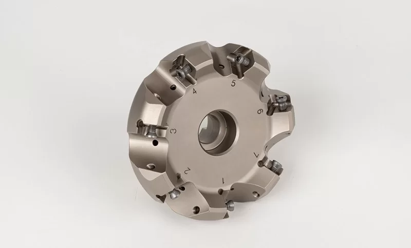 HCSNP, 3 Diameter Shell Mill, 1 Pilot Bore x 45° Lead Angle, 7 Inserts (Square), NegativePositive Geometry, TSC