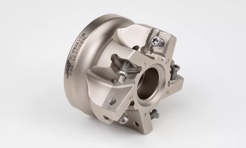 HLNP, 63mm Diameter Shell Mill, 22mm Pilot Bore x 90° Lead Angle, 5 Inserts (Rectangle), NegativePositive Geometry, TSC