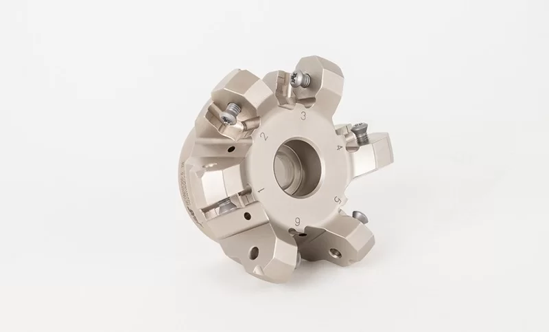 HONP, 3 Diameter Shell Mill, 1 Pilot Bore x 45° Lead Angle, 6 Inserts (Octagon), NegativePositive Geometry, TSC