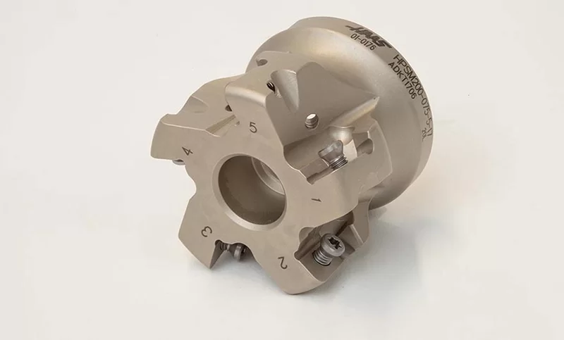 HPSM, 2 Diameter Shell Mill, 34 Pilot Bore x 90° Lead Angle, 5 Inserts (Rectangle), High Positive Geometry, TSC
