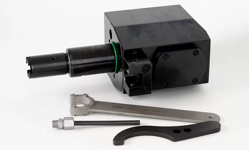 VDI40 90-Degree Radial Driven Toolholder By EPPINGER, Fits ST-10–ST-35