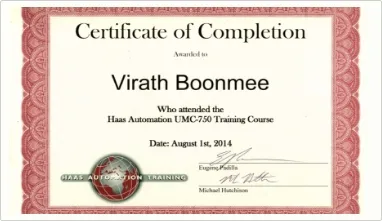 machine tech Certificates